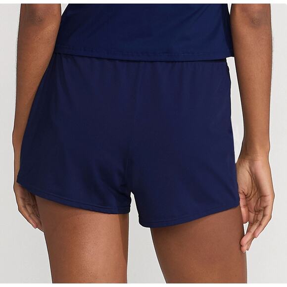 Lands End Swim Shorts 3" Modest UPF 50 Boyshort Panty Liner Sz 18 XXL Navy Blue - Picture 3 of 13